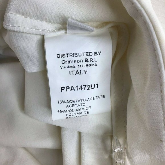 Pianura Studio Women's White Straight Leg Slash Pocket Jogger Pants Size 42 - Picture 11 of 12